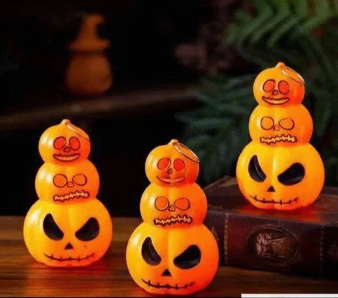 کدو۳ عددی چراغدار هالوین
